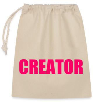 Creator - Sac cadeau en coton avec cordon (25 x 30 cm) - nature - Devant