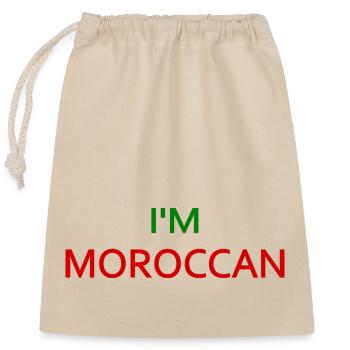 I'm moroccan - Sac cadeau en coton avec cordon (25 x 30 cm) - nature - Devant