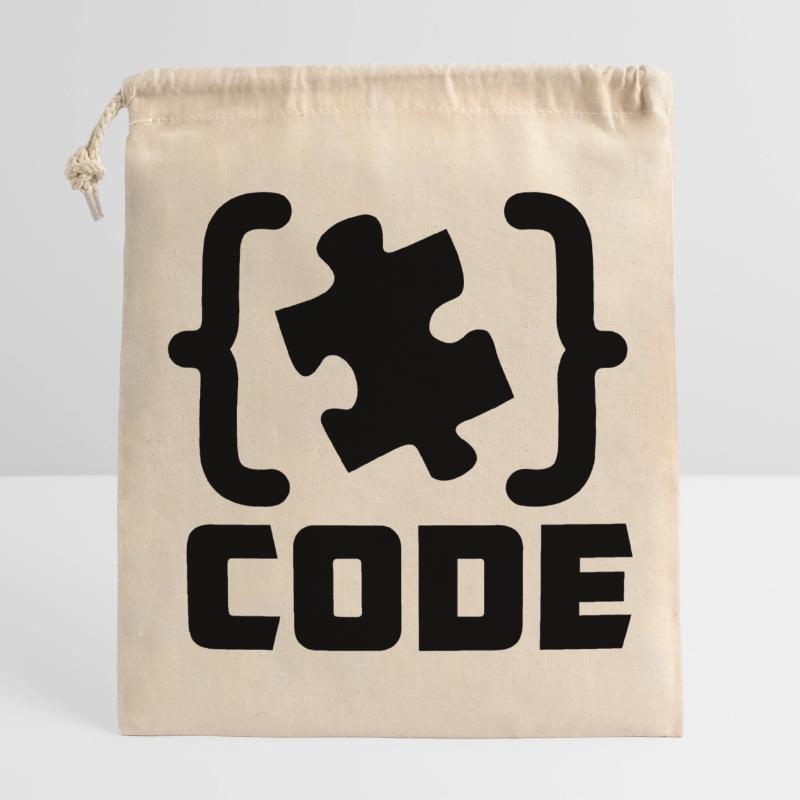 Programmierer Code-Puzzle-Lösung Verschließbarer Geschenkbeutel aus Baumwolle (25x30cm)