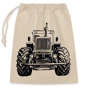 MB trac Front - Verschließbarer Geschenkbeutel aus Baumwolle (25x30cm) - Natur - Vorne