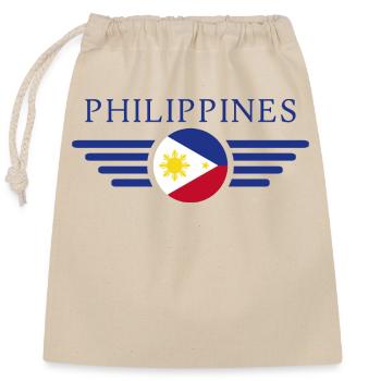 Plilippines - Closable cotton gift bag (25x30cm) - nature - Front