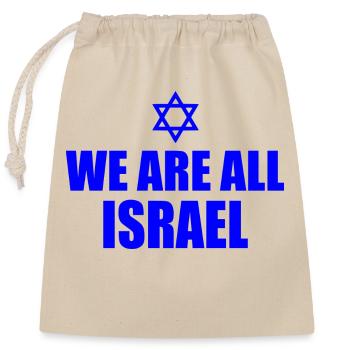 We are all israel - Closable cotton gift bag (25x30cm) - nature - Front