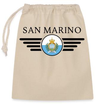 San Marino Elegance T-Shirt - Closable cotton gift bag (25x30cm) - nature - Front