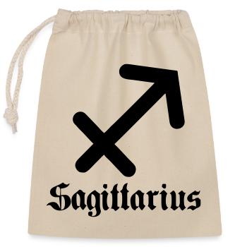 Boogschutter Schütze - Verschließbarer Geschenkbeutel aus Baumwolle (25x30cm) - Natur - Vorne