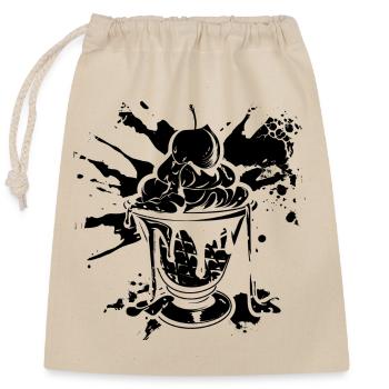 Gobelets de glace - Sac cadeau en coton avec cordon (25 x 30 cm) - nature - Devant