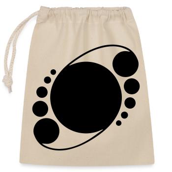 Orbit Rings – Cosmic Crop Circle Design - Closable cotton gift bag (25x30cm) - nature - Front