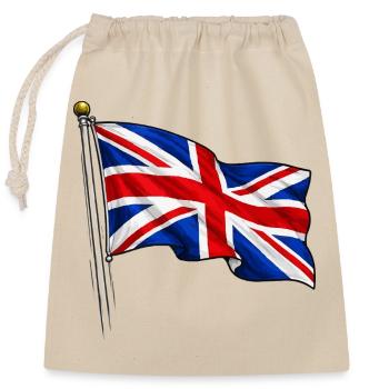 Great Britain England Flag - Closable cotton gift bag (25x30cm) - nature - Front