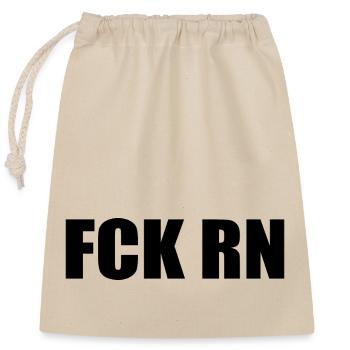 Fck rn - Sac cadeau en coton avec cordon (25 x 30 cm) - nature - Devant