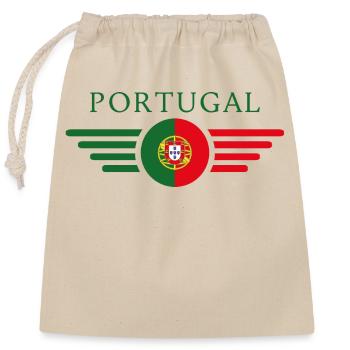 Portugal Style Design T-Shirt - Sac cadeau en coton avec cordon (25 x 30 cm) - nature - Devant
