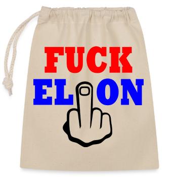 Fuck elon - Verschließbarer Geschenkbeutel aus Baumwolle (25x30cm) - Natur - Vorne
