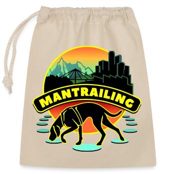 Mantrailing Retro - Verschließbarer Geschenkbeutel aus Baumwolle (25x30cm) - Natur - Vorne
