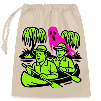 Ghost in the jungle - Closable cotton gift bag (25x30cm) - nature - Front