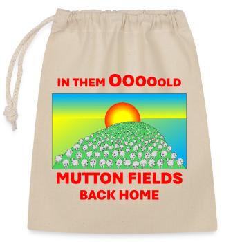 Champs de mouton - Sac cadeau en coton avec cordon (25 x 30 cm) - nature - Devant