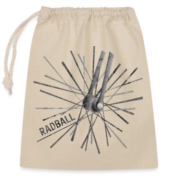 Cycling ball, cycleball, indoor cycling - Closable cotton gift bag (25x30cm) - nature - Front