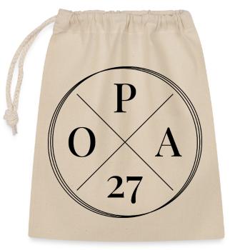 Grandpa 2027 - Closable cotton gift bag (25x30cm) - nature - Front