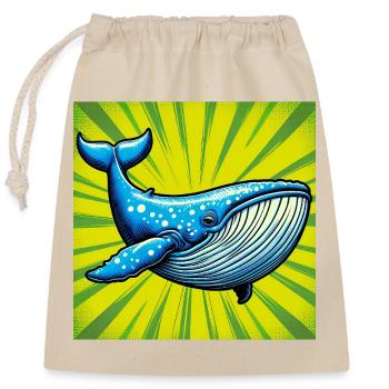 whale - Closable cotton gift bag (25x30cm) - nature - Front