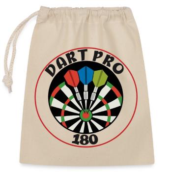 Dart Pro, 180 Punkte Präzisionswurf - Verschließbarer Geschenkbeutel aus Baumwolle (25x30cm) - Natur - Vorne