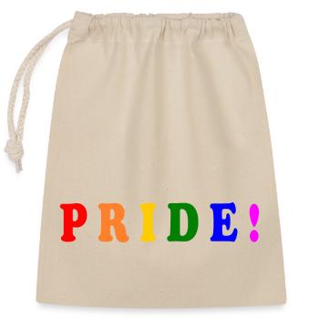 Pride - Verschließbarer Geschenkbeutel aus Baumwolle (25x30cm) - Natur - Vorne