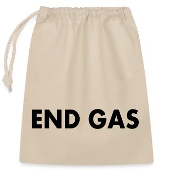 End gas - Verschließbarer Geschenkbeutel aus Baumwolle (25x30cm) - Natur - Vorne