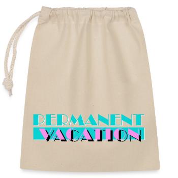 Vacances permanentes à Miami - Sac cadeau en coton avec cordon (25 x 30 cm) - nature - Devant