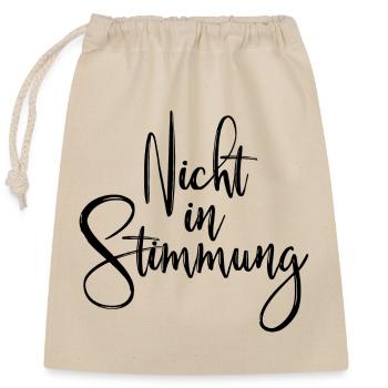 Not in the mood - Closable cotton gift bag (25x30cm) - nature - Front