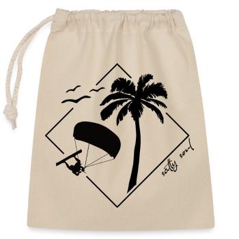 Kite Vibes - Closable cotton gift bag (25x30cm) - nature - Front