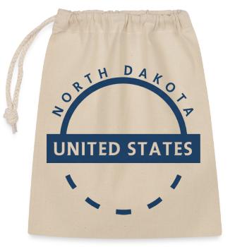 North Dakota emblem motif - Closable cotton gift bag (25x30cm) - nature - Front