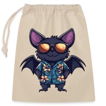 Bat Comic Holiday - Sac cadeau en coton avec cordon (25 x 30 cm) - nature - Devant