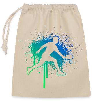 Pickleball Match Design für Pickleball Athlet Fans - Verschließbarer Geschenkbeutel aus Baumwolle (25x30cm) - Natur - Vorne