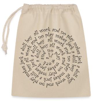Citation film shining - Closable cotton gift bag (25x30cm) - nature - Front
