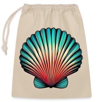 Shell - Closable cotton gift bag (25x30cm) - nature - Front