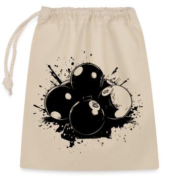 Billiard Balls Street Art - Closable cotton gift bag (25x30cm) - nature - Front