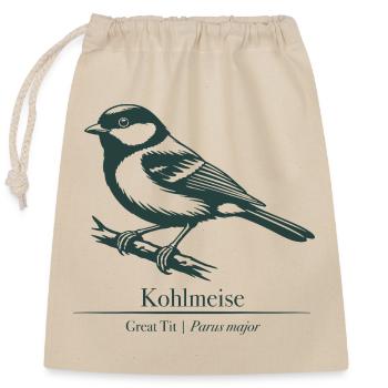 Great Silhouette | Ornithology | Drawing - Closable cotton gift bag (25x30cm) - nature - Front