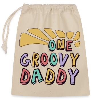 One Groovy Daddy - Closable cotton gift bag (25x30cm) - nature - Front