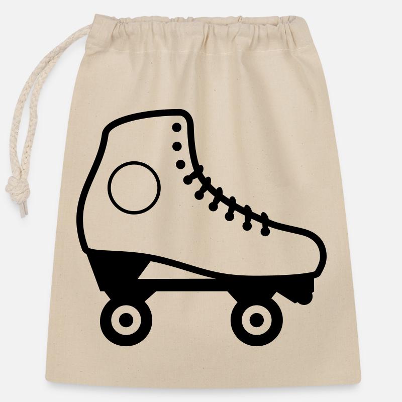 Artistic Roller Skate - Closable cotton gift bag (25x30cm) - nature