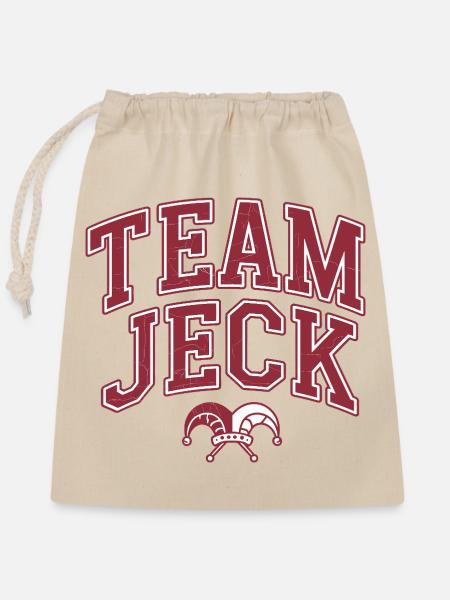 Team Jeck - Verschließbarer Geschenkbeutel aus Baumwolle (25x30cm) - Natur