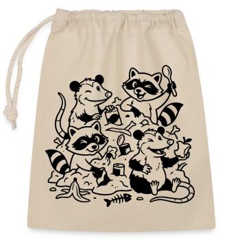 Gastronomie parmi les amateurs d’ordures - Sac cadeau en coton avec cordon (25 x 30 cm) - nature - Devant