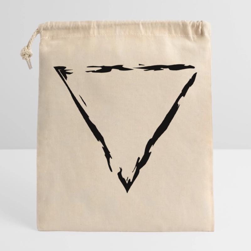 triangle frame edging decorative cool design sty Closable cotton gift bag (25x30cm)