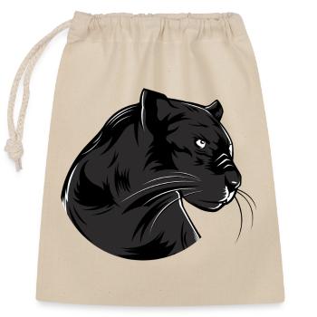 panther - Closable cotton gift bag (25x30cm) - nature - Front