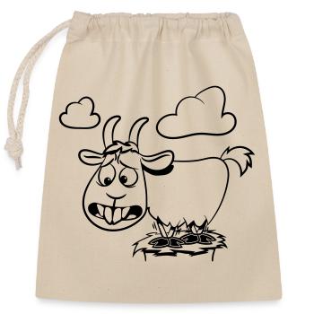 Les chèvres grimpent - Sac cadeau en coton avec cordon (25 x 30 cm) - nature - Devant