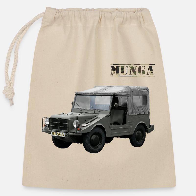 Véhicule hors route Munga Véhicule militaire - Sac cadeau en coton avec cordon (25 x 30 cm) - nature