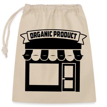 Shop organic - Closable cotton gift bag (25x30cm) - nature - Front