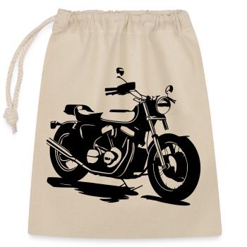 CLASSIC MOTORCYCLE - Closable cotton gift bag (25x30cm) - nature - Front