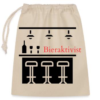 Bieraktivist! Party, Mallorca, Karneval, JGA! - Verschließbarer Geschenkbeutel aus Baumwolle (25x30cm) - Natur - Vorne