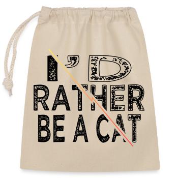 Pet Cat Cat Face Tshirts Big Cat Gift AW - Sac cadeau en coton avec cordon (25 x 30 cm) - nature - Devant