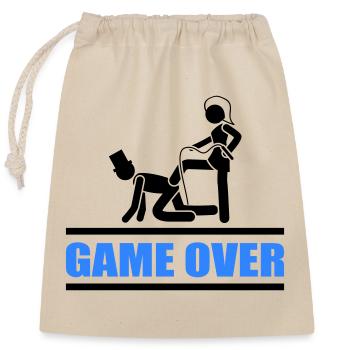 brautpaar game over - Verschließbarer Geschenkbeutel aus Baumwolle (25x30cm) - Natur - Vorne