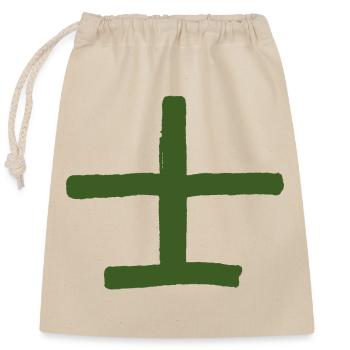 Samurai (Japanese kanji characters) - Closable cotton gift bag (25x30cm) - nature - Front