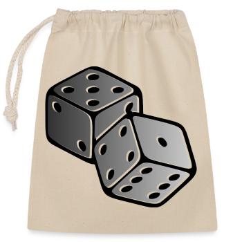 Cube - Closable cotton gift bag (25x30cm) - nature - Front