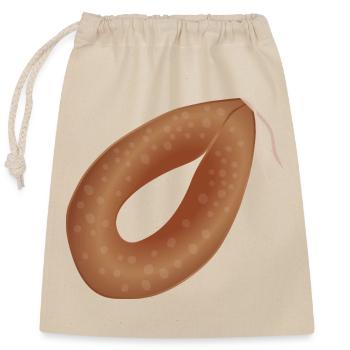 Ringwurst - Verschließbarer Geschenkbeutel aus Baumwolle (25x30cm) - Natur - Vorne