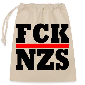 fck nzs - Verschließbarer Geschenkbeutel aus Baumwolle (25x30cm) - Natur - Vorne